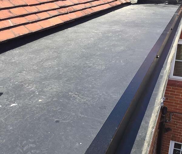 Flat roof black colour resurfaced