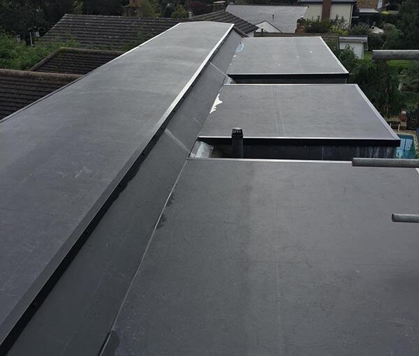 Flat roof black colour resurfaced